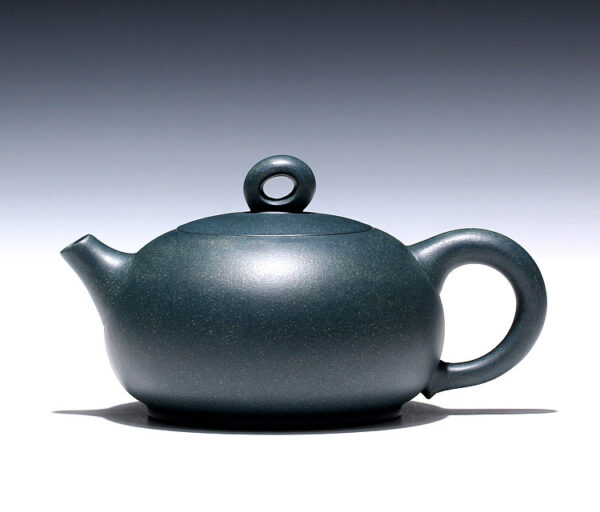 Авторский исинский чайник ручной работы Тихое счастье: зеленая глина люй ни