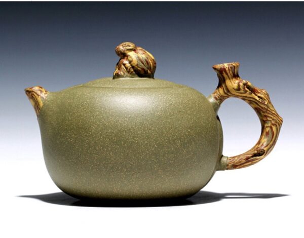 Китайский чайник ручной работы из исинской глины бэншань люй ни Задумчивая обезьяна