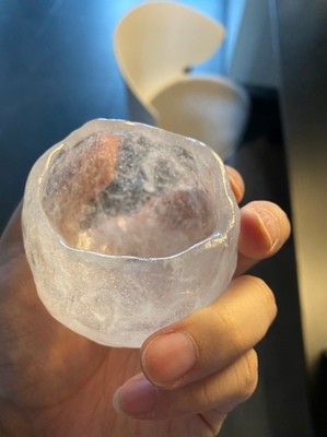 из стекла с эффектом мороза стеклянная посуда с эффектом колотого льда Frosted Glass Look 02 Чаша из стекла с эффектом мороза, стеклянная посуда с эффектом колотого льда Frosted Glass Look