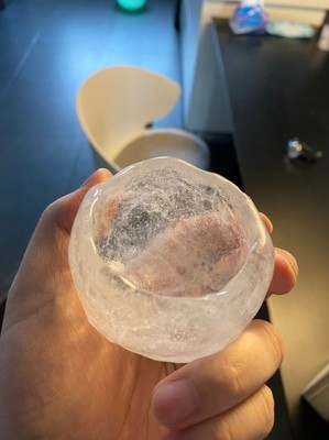Чаша из стекла с эффектом мороза, стеклянная посуда с эффектом колотого льда Frosted Glass Look