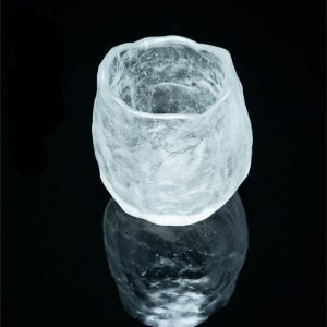 Чаша из стекла с эффектом мороза, стеклянная посуда с эффектом колотого льда Frosted Glass Look
