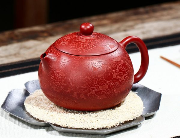 Резной чайник Си Ши Увинь из исинской глины