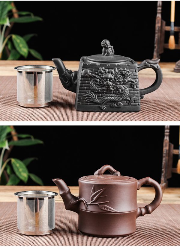 Большой заварочный чайник из исинской глины